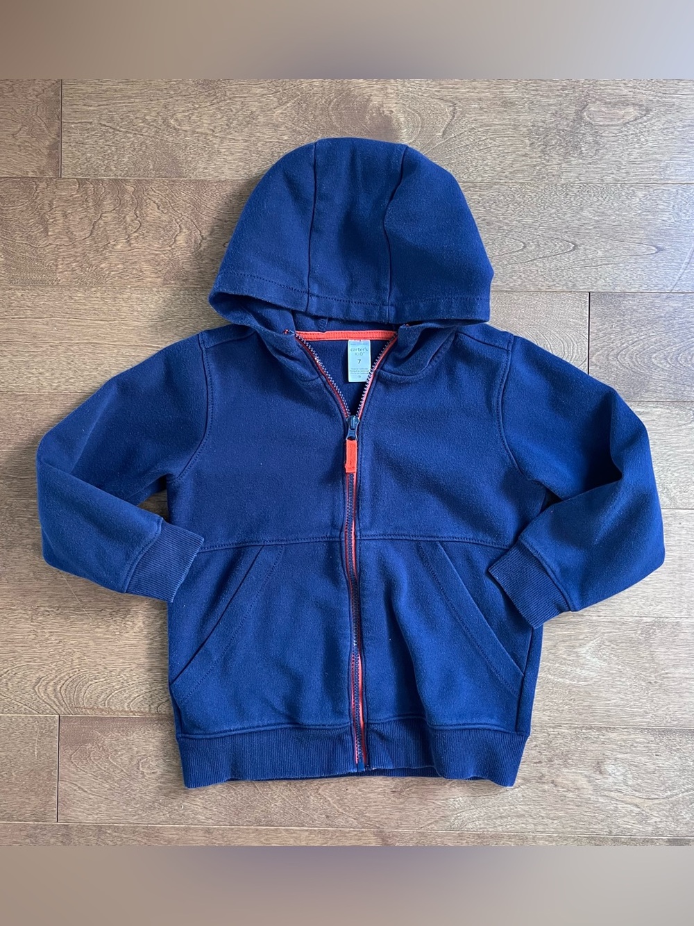 2/$10 CARTERS Boy zip hoodie 7y